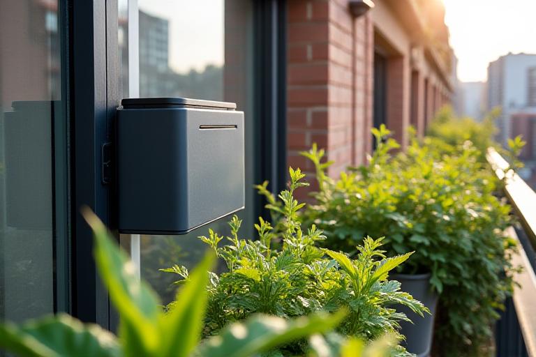 Compact regenwatersysteem voor balkon